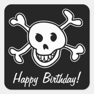 Autocollants d'anniversaire de partie de pirate