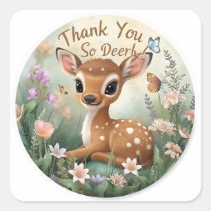 Autocollants d'anniversaire Little Spotted Deer Wo