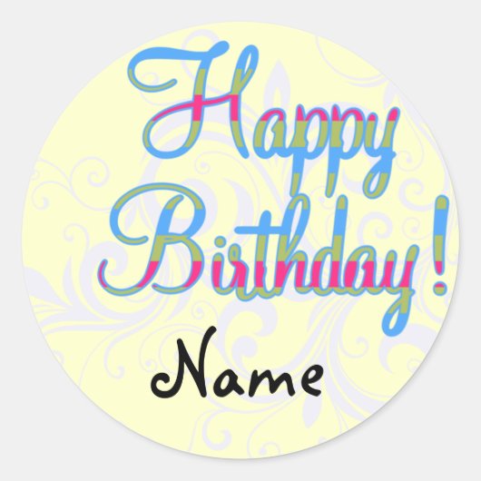 Autocollants d'anniversaire personnalisés (Devant)