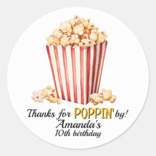 Autocollants d'anniversaire pour soirée cinéma et