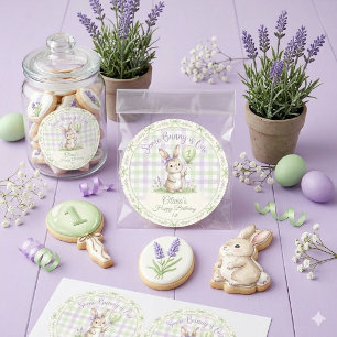 Autocollants d'anniversaire Some Bunny is One