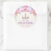Autocollants d'anniversaire Unicorn, rose et or (Sac)