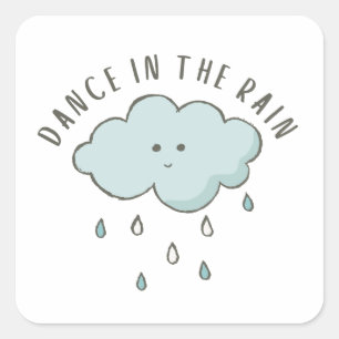 Autocollants Danse sous la pluie