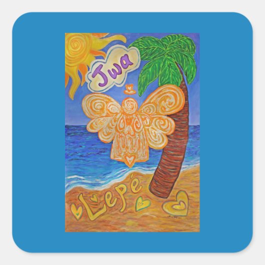 Autocollants d'art Angel des Caraïbes créoles (Devant)