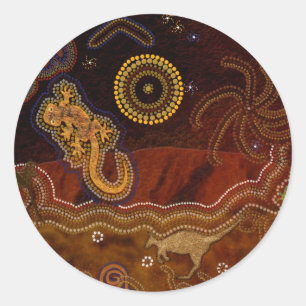 Autocollants d'art désert australiens