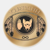 Autocollants d'art du drapeau métis Cadeaux de lou (Devant)