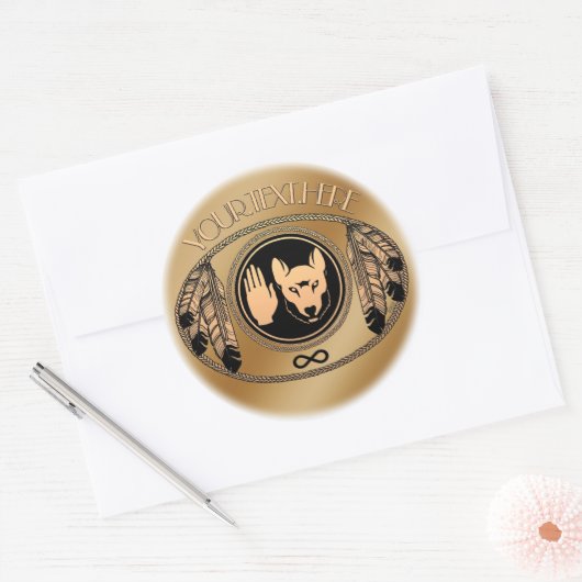 Autocollants d'art du drapeau métis Cadeaux de lou (Enveloppe)