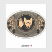 Autocollants d'art du drapeau métis Cadeaux de lou (Feuille)