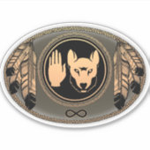 Autocollants d'art du drapeau métis Cadeaux de lou (Devant)