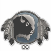 Autocollants d'art métis Cadeaux de loup des Premi (Devant)