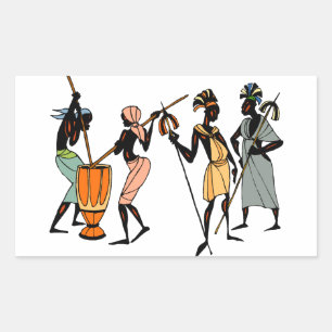 Autocollants d'art tribal africain