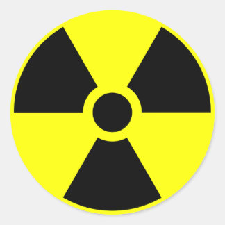 Autocollants d'avertissement radioactif