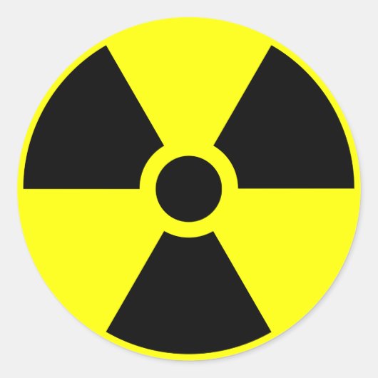 Autocollants d'avertissement radioactif (Devant)