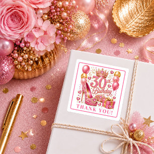 Autocollants de 30e anniversaire au paillettes de