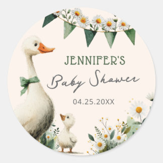 Autocollants de Baby Shower pour une Douce Oie Rig