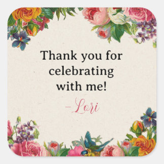 Autocollants de Baby Shower sur le thème du jardin