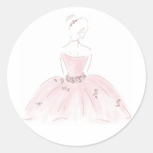 Autocollants de ballerine "Pretty in Pink"