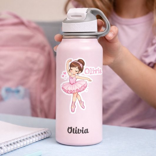 Autocollants de ballerine rose personnalisés