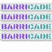 Autocollants de barricade - Sarcelle et Violet (Devant)