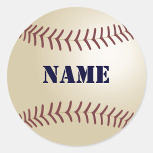 Autocollants de baseball - Ajoutez votre nom