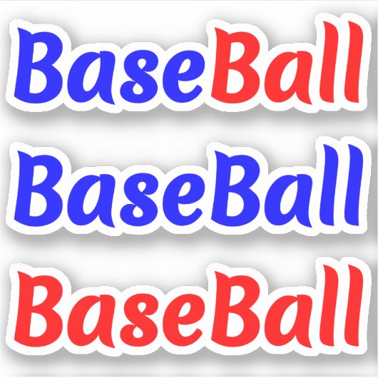 Autocollants de baseball amusant pour joueurs (Devant)