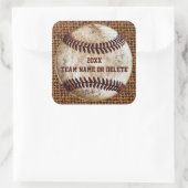 Autocollants de baseball d'équipe rustiques person (Sac)