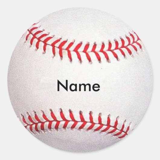 Autocollants de baseball nom personnalisé (Devant)