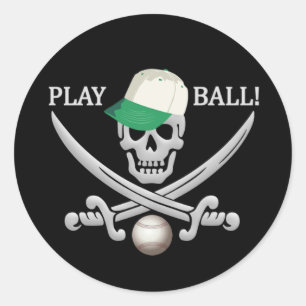 Autocollants de baseball Pirate