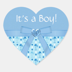 Autocollants de bébé de Flamant rose bleu du pay