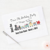 Autocollants de billet de train pour la fête d'ann (Enveloppe)