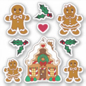 Autocollants de biscuits de Noël (Devant)