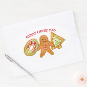 Autocollants de biscuits de Noël joyeux (Enveloppe)