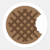 Autocollants de biscuits gaufres mordus (Devant)
