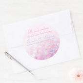 Autocollants de bonbons mariages rose Hydrangea (Enveloppe)
