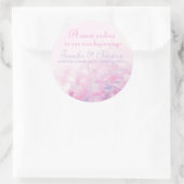 Autocollants de bonbons mariages rose Hydrangea (Sac)