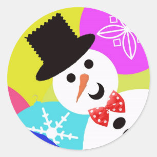 Autocollants de bonhomme de neige