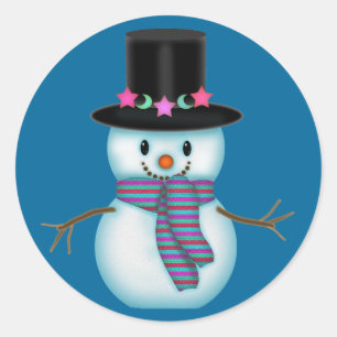 Autocollants de Bonhomme de Neige Mignon