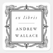 Autocollants de bookplate Ex Libris Classiques Orn (Devant)