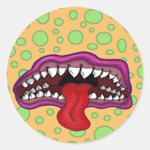 Autocollants de bouche de monstre