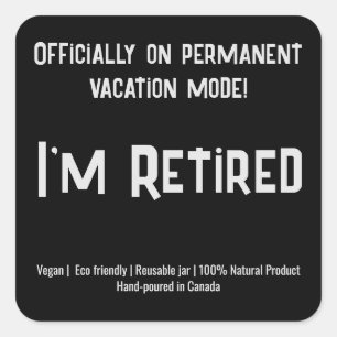 Autocollants de bougie de retraite en texte simple