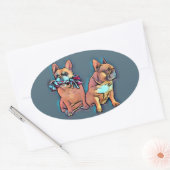 Autocollants de bouledogues français (Enveloppe)