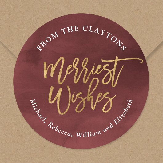 Autocollants de burgundy et de faux foil pour cade