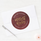 Autocollants de burgundy et de faux foil pour cade (Enveloppe)