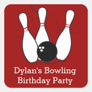 Autocollants de cadeau d'anniversaire de bowling