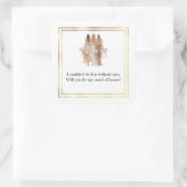 Autocollants de cadeau de témoin de mariage (Sac)
