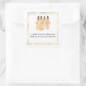 Autocollants de cadeau de témoin de mariage (Sac)