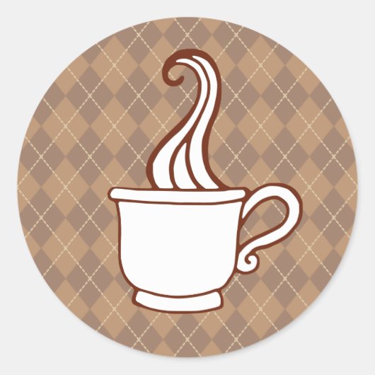Autocollants de café à carreaux (Devant)