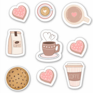 Autocollants de café mignons - Caféine adorable