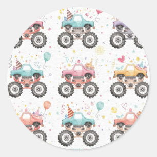 Autocollants de camion monstre pour filles Camion