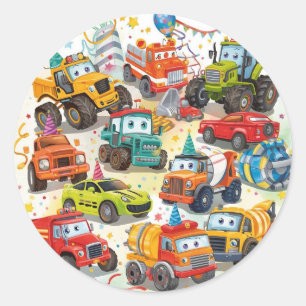 Autocollants de camions à l'aquarelle Véhicules de